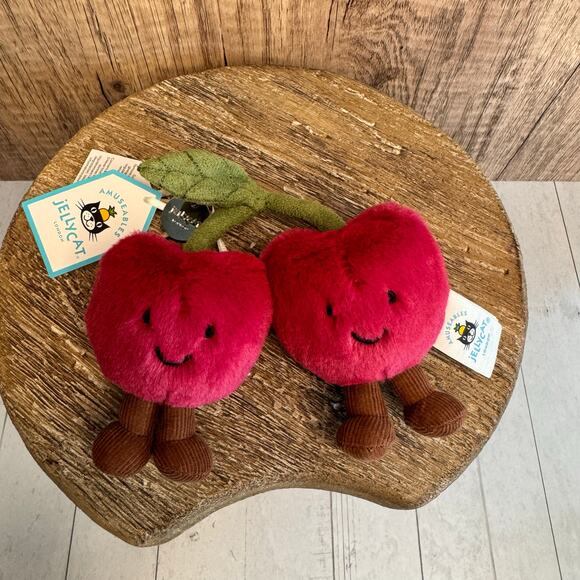 Jellycat Cherries Bag Charm Jellycat Charm Bag Flair Gift FAST SHIP NEW - Picture 1 of 7